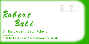 robert bali business card