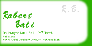 robert bali business card